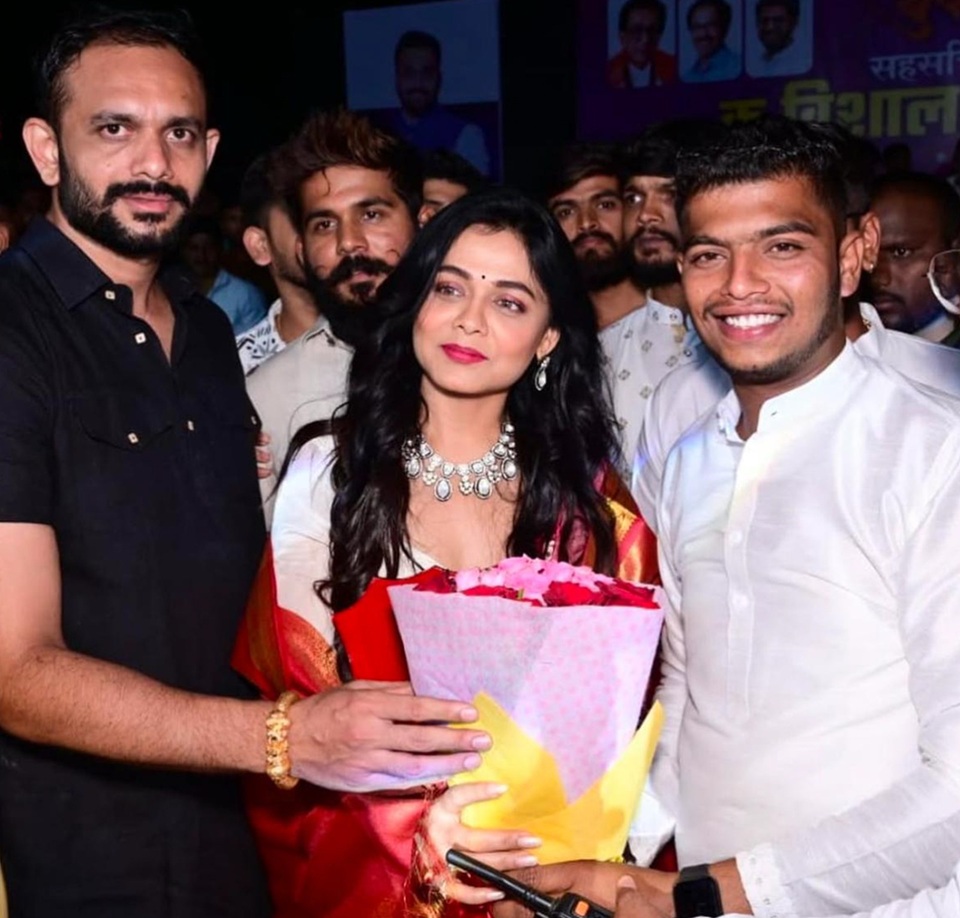 A few wonderful moments with actress Prarthana Behere at the Dahi Handi Festival 2022 (Wagholi,Pune).